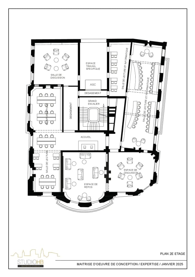 Projet d'un centre de lecture - Fondation AIAA media 45