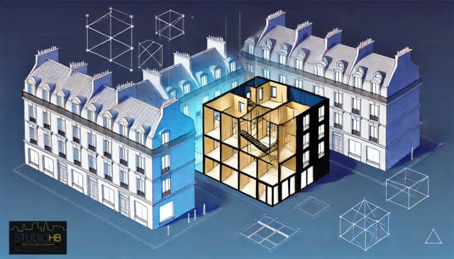 Réalisation d’un ensemble de bureaux au sein d'un volume bâti Haussmannien media 3